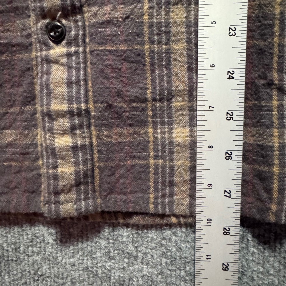 Volcom Workwear Mens Small Plaid Work Shirt Gray Corduroy Collar New NWT - Picture 7 of 10